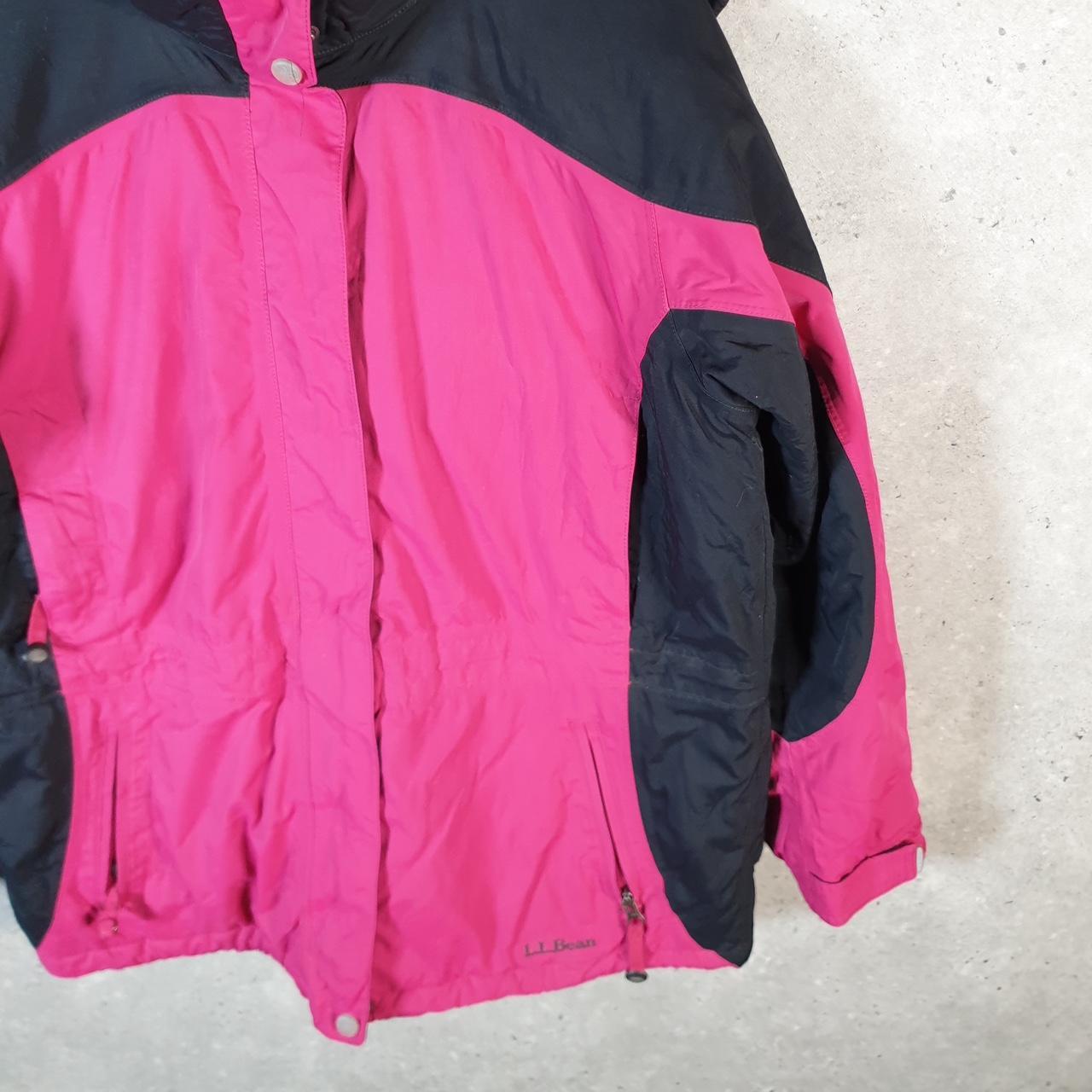 Vintage L.L. Bean Outdoors Primaloft Jacket Womens Medium Pink Hooded Waterproof