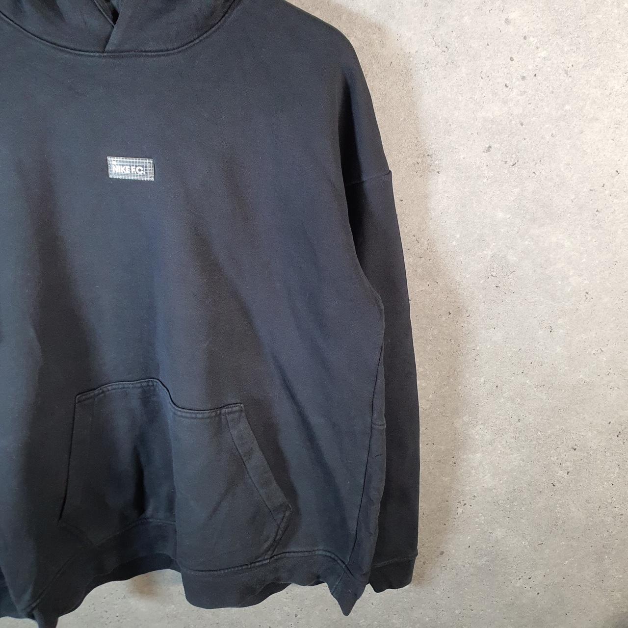 Vintage Nike Football Embroidered Hoodie Men’s Large Black Swoosh Y2K Pullover