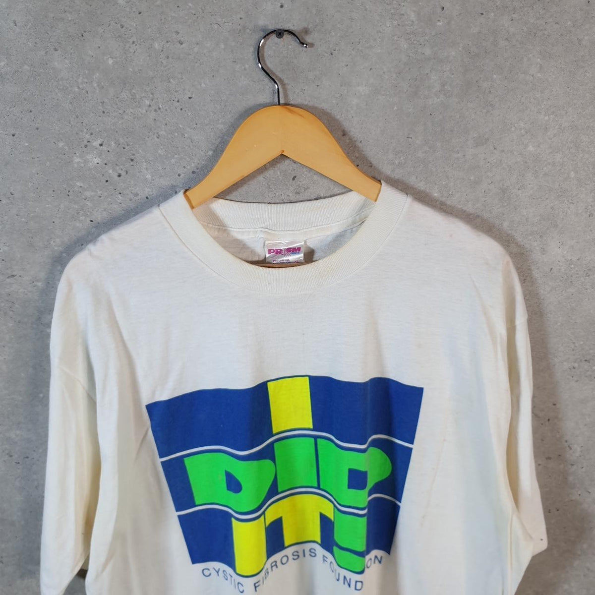 Vintage Prism Prints Cystic Fibrosis 90s USA Single Stitch T Shirt Men’s XL White