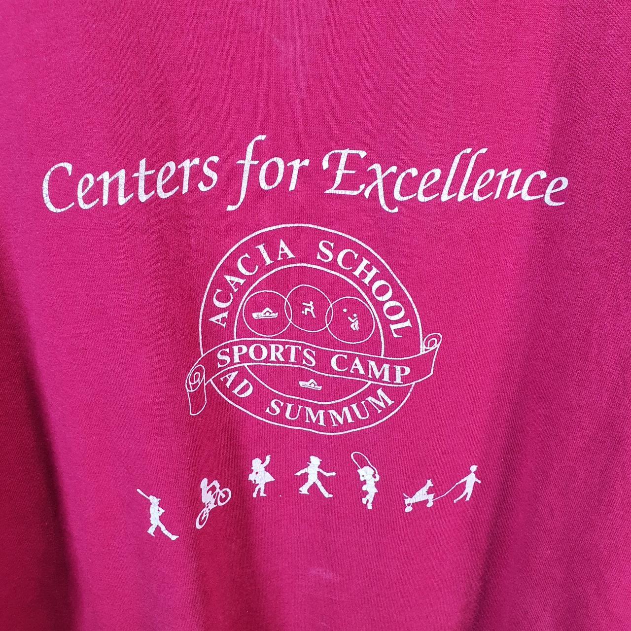 Vintage Fruit Of The Loom Acacia School Sports Camp 90s USA Single Stitch T Shirt Men’s M Red