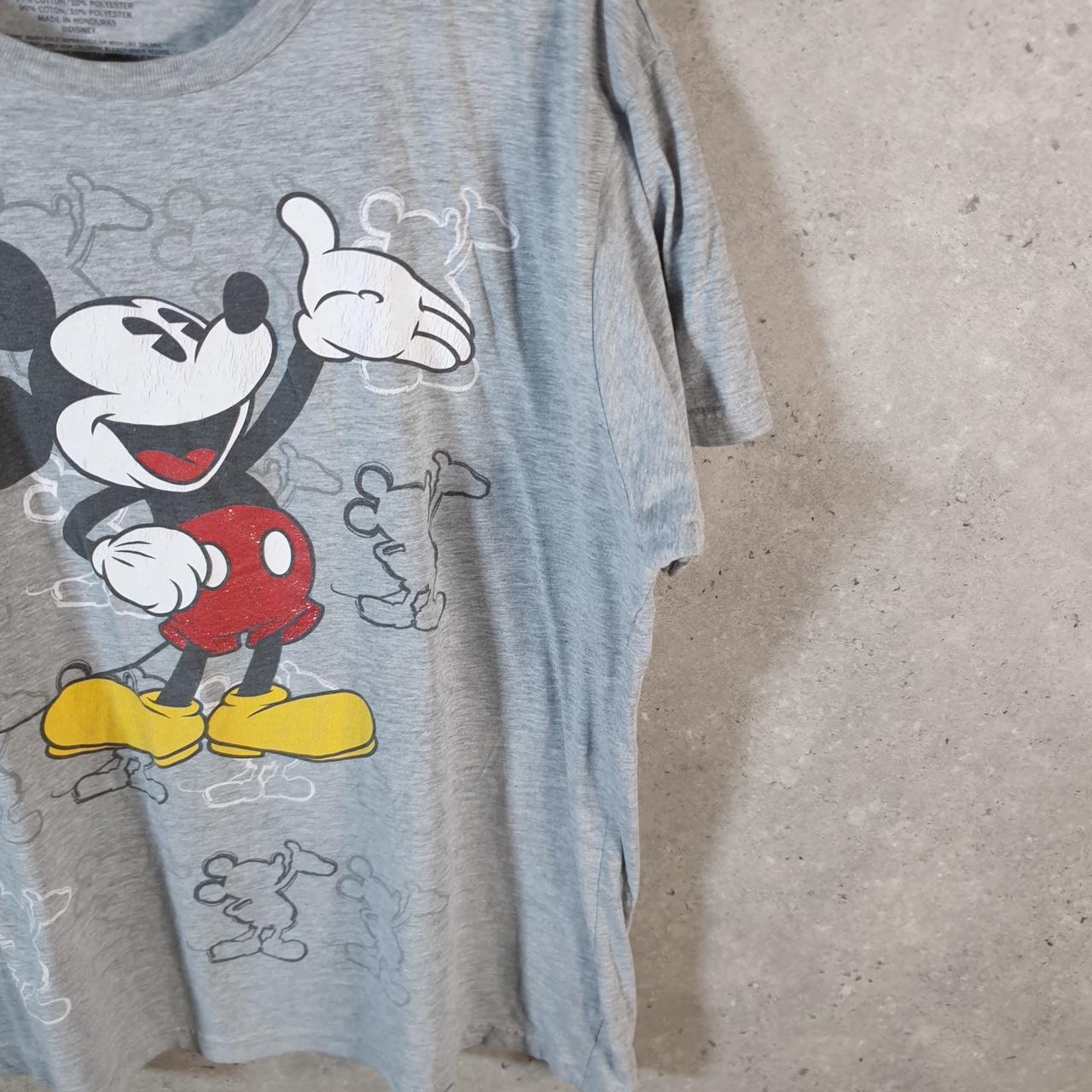 Vintage Disney Land Mickey Mouse T Shirt Womens 2XL Grey Logo Graphic Cartoon