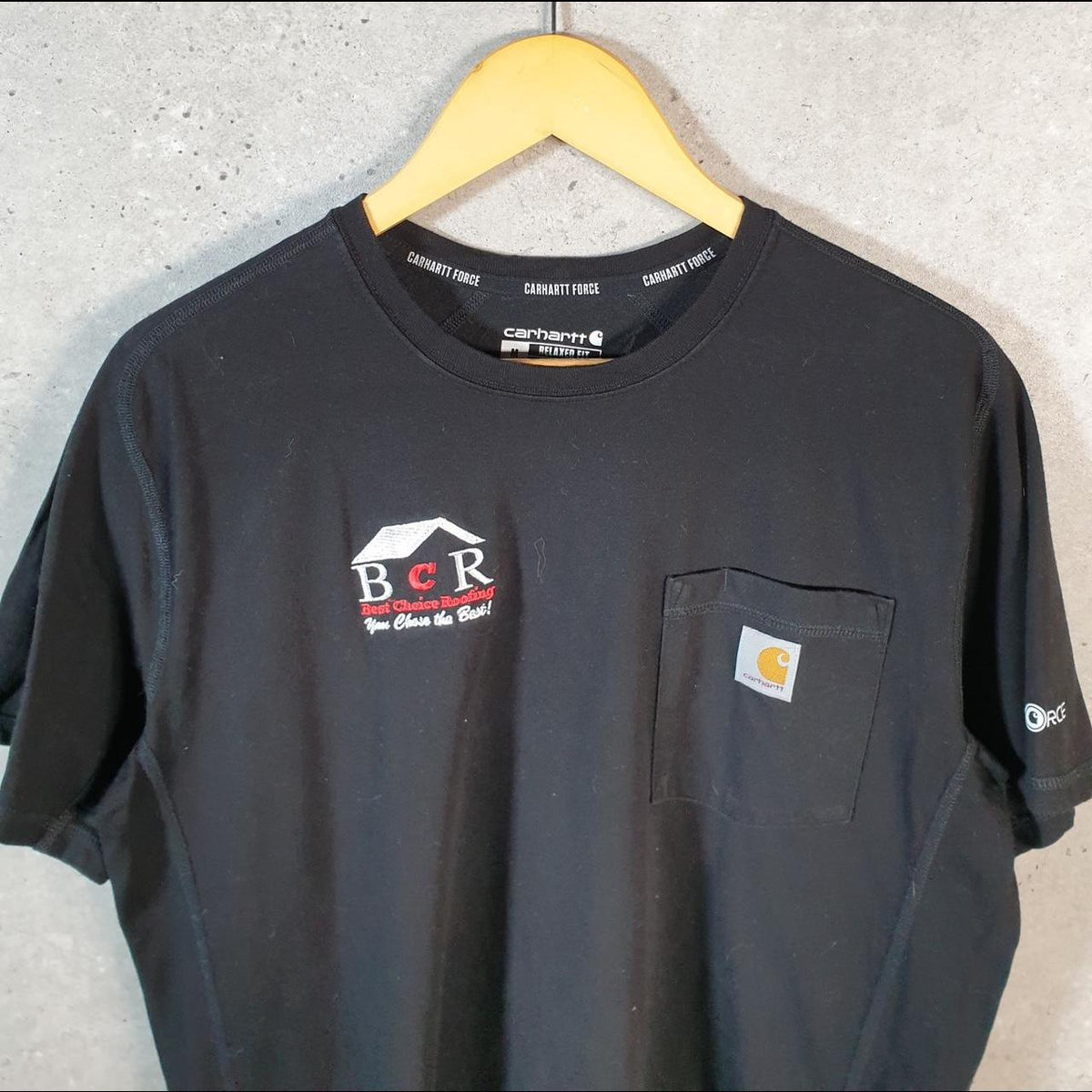 Vintage Carhartt Pocket T Shirt Men’s Medium Black Workwear Chore Utility Relaxed Fit C9354