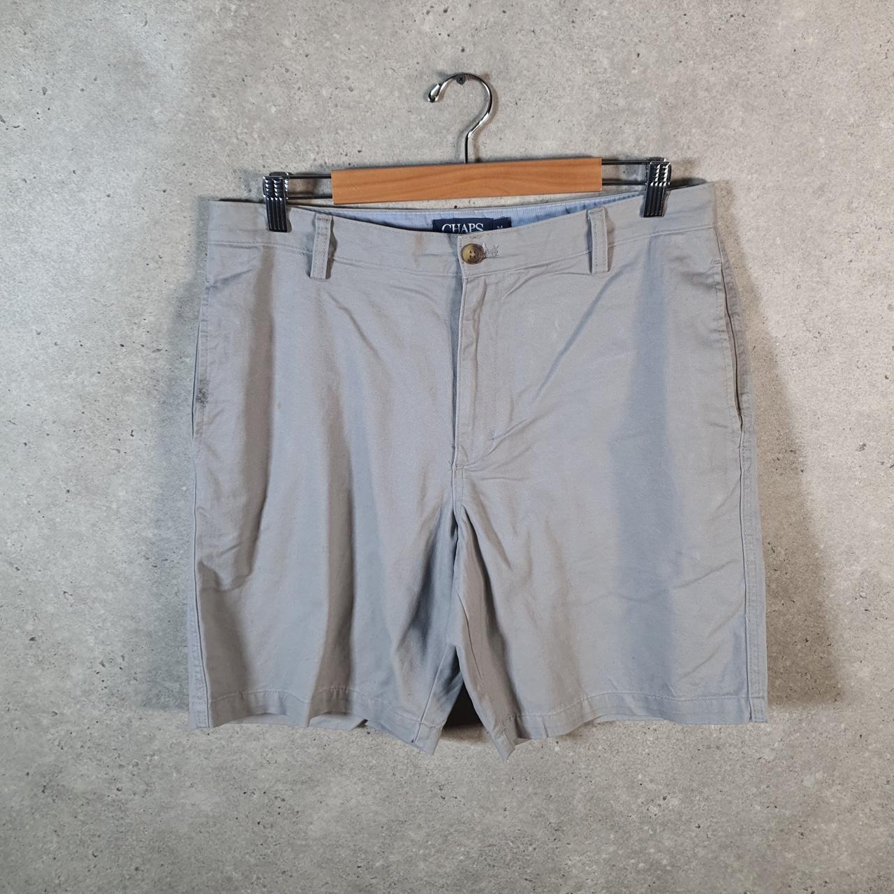 Vintage Chaps Ralph Lauren Chino Shorts Jorts Cargo Men’s W34 Grey Baggy Cotton