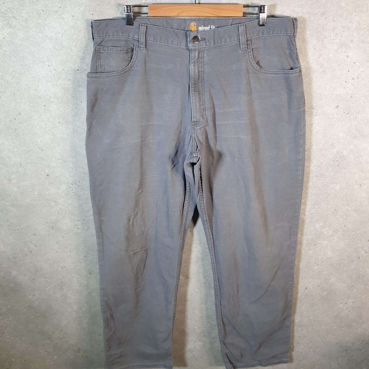 Vintage Carhartt Carpenter Trousers Mens W40 L32 Grey Relaxed Fit Workwear