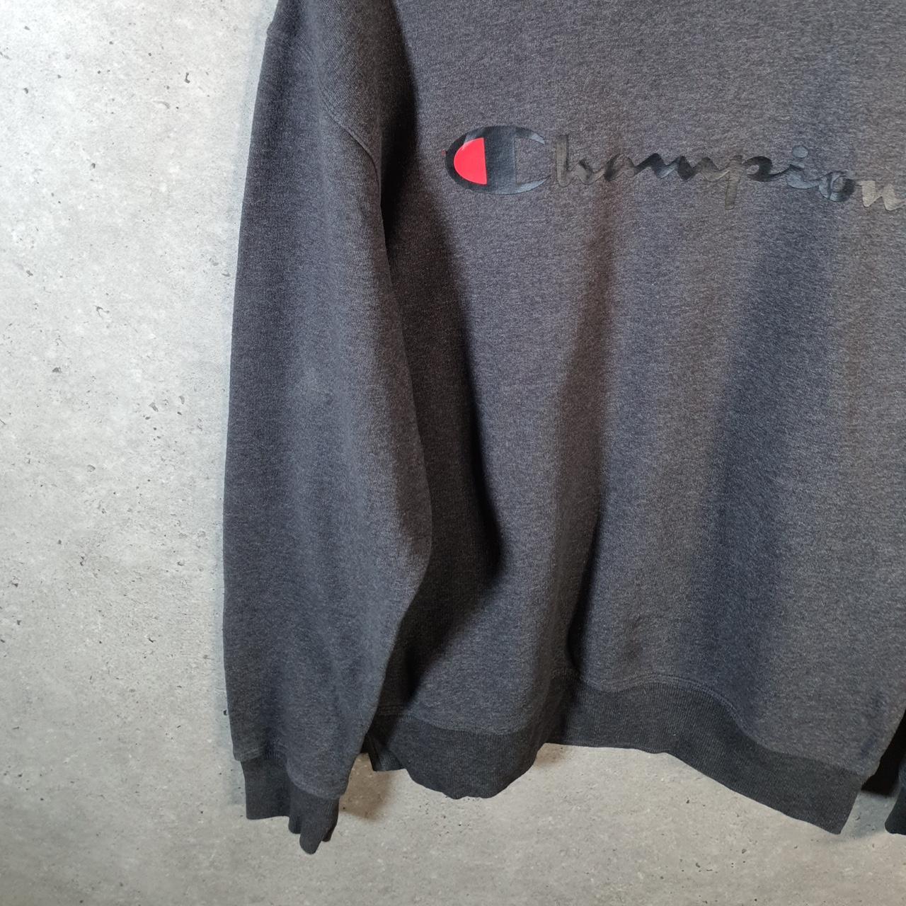 Vintage Champion Sweatshirt Men’s Medium Grey USA Pullover Spellout Logo