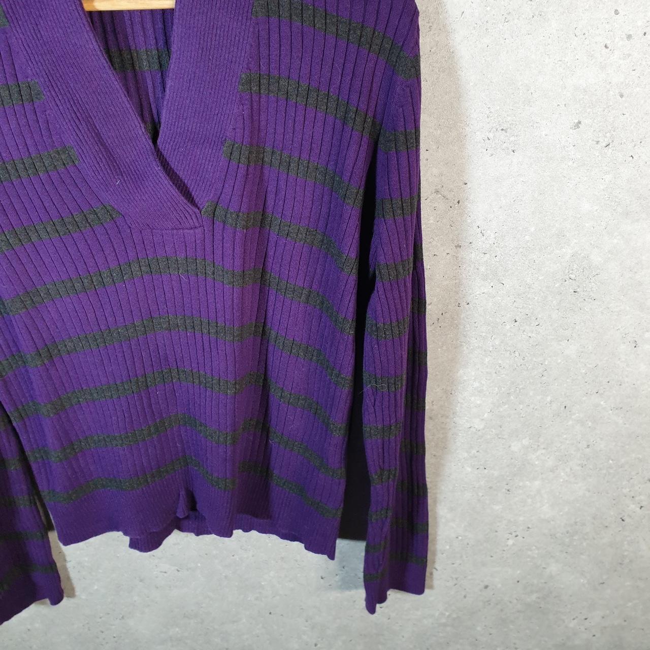 Vintage Ralph Lauren Polo Knit Sweater Womens XL Purple Cotton Pullover