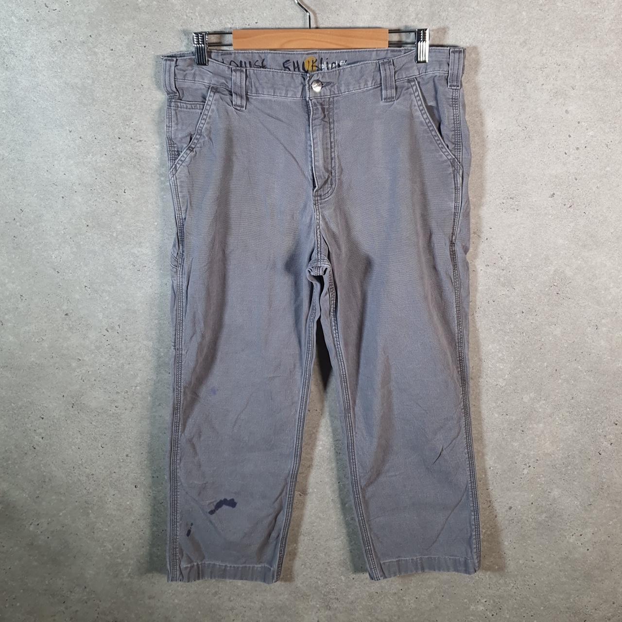 Vintage Carhartt Carpenter Trousers Mens W36 L26 Grey Relaxed Fit Workwear USA