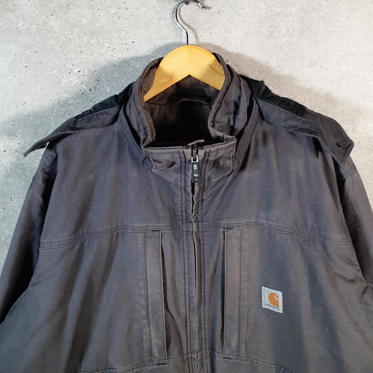 Vintage Carhartt Cryder Quilt Lined Jacket Men’s 2XL Black Workwear Canvas USA Big Fish Vintage