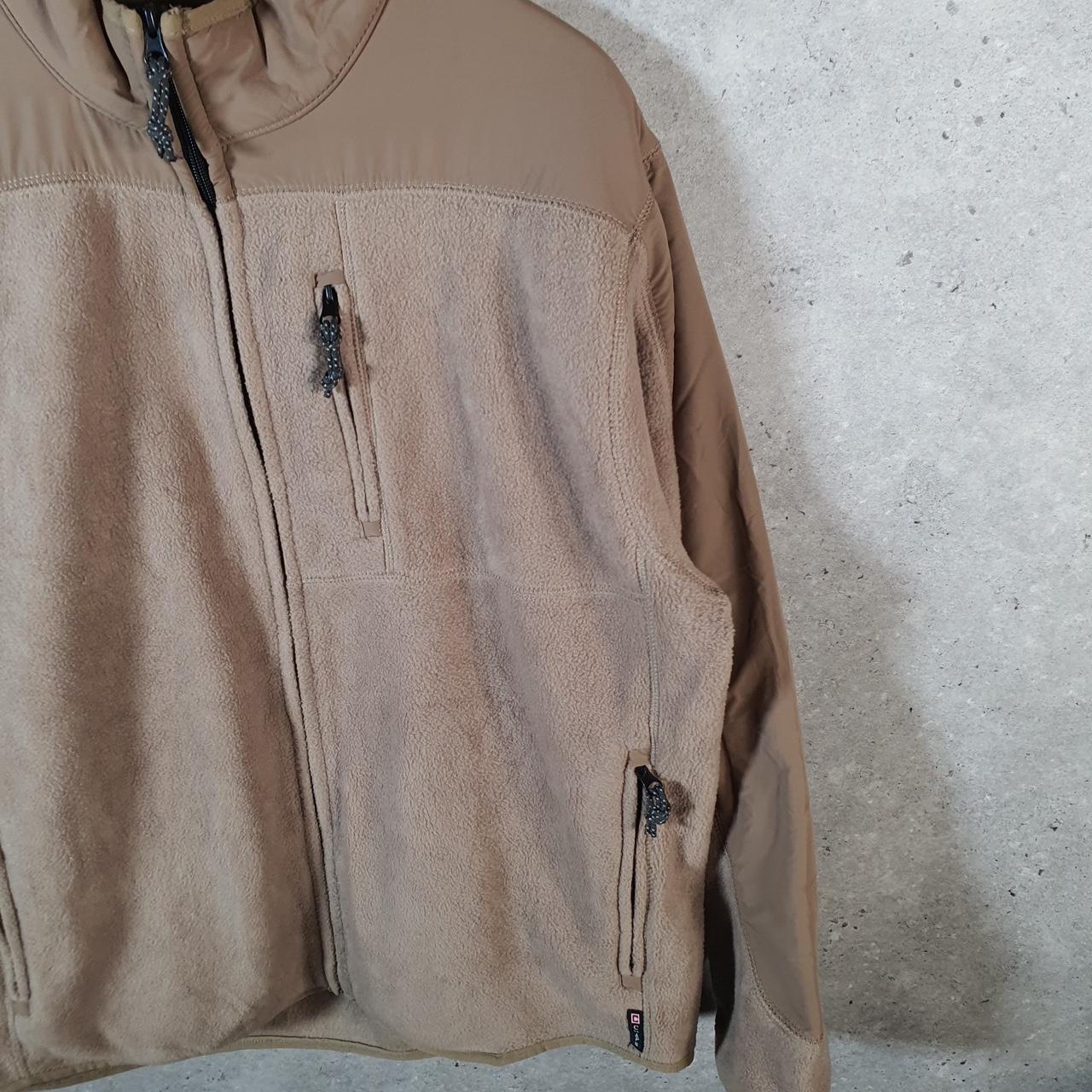 Vintage Chaps Ralph Lauren Full Zip Fleece Sweatshirt Mens Large Brown