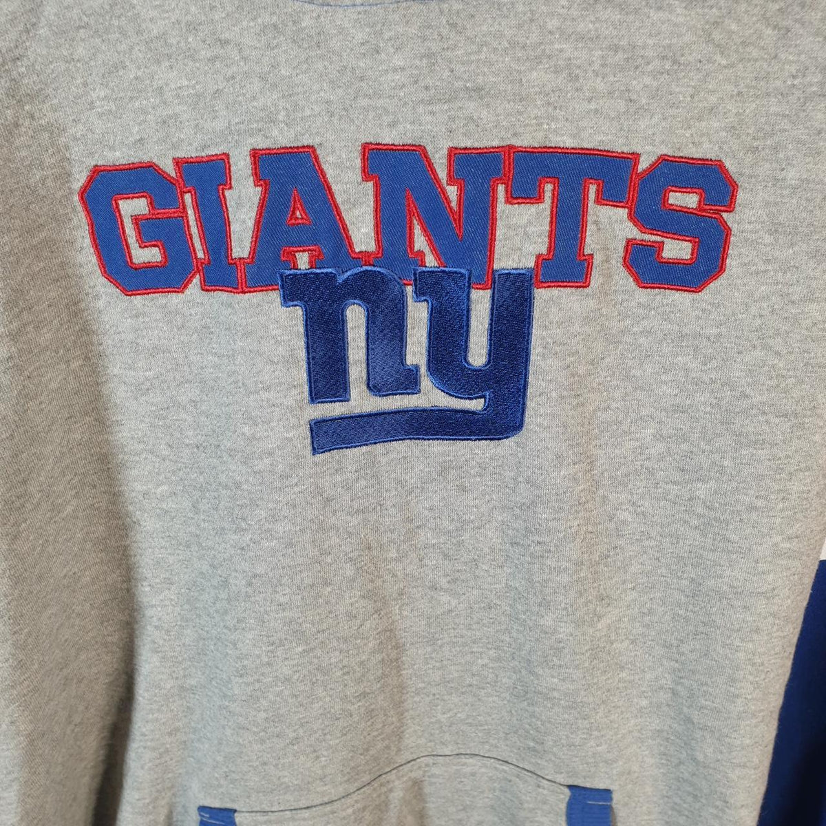 Vintage NFL New York Giants Hoodie Youth XL Grey Pullover USA Pro Sport American Football