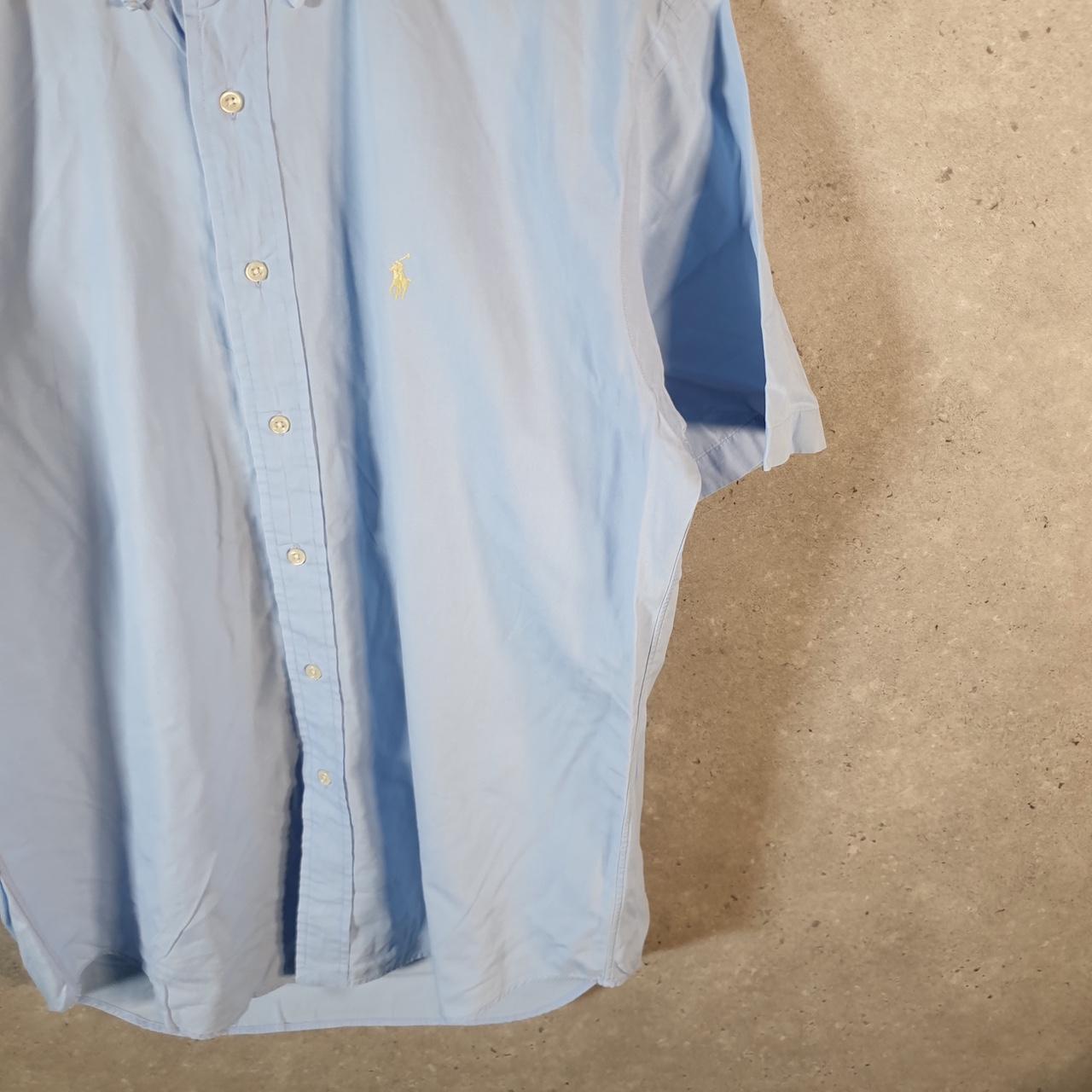 Vintage Ralph Lauren Button Down Shirt Men’s Small Blue Blake Short Sleeve Pony