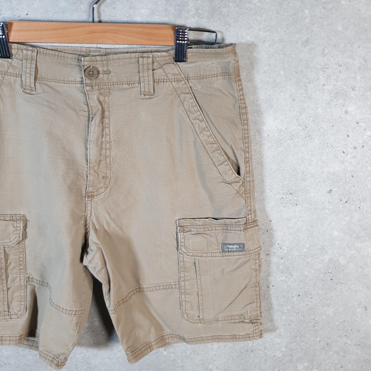 Vintage Wrangler Chino Shorts Jorts Cargo Men’s W33 Brown Baggy Cotton