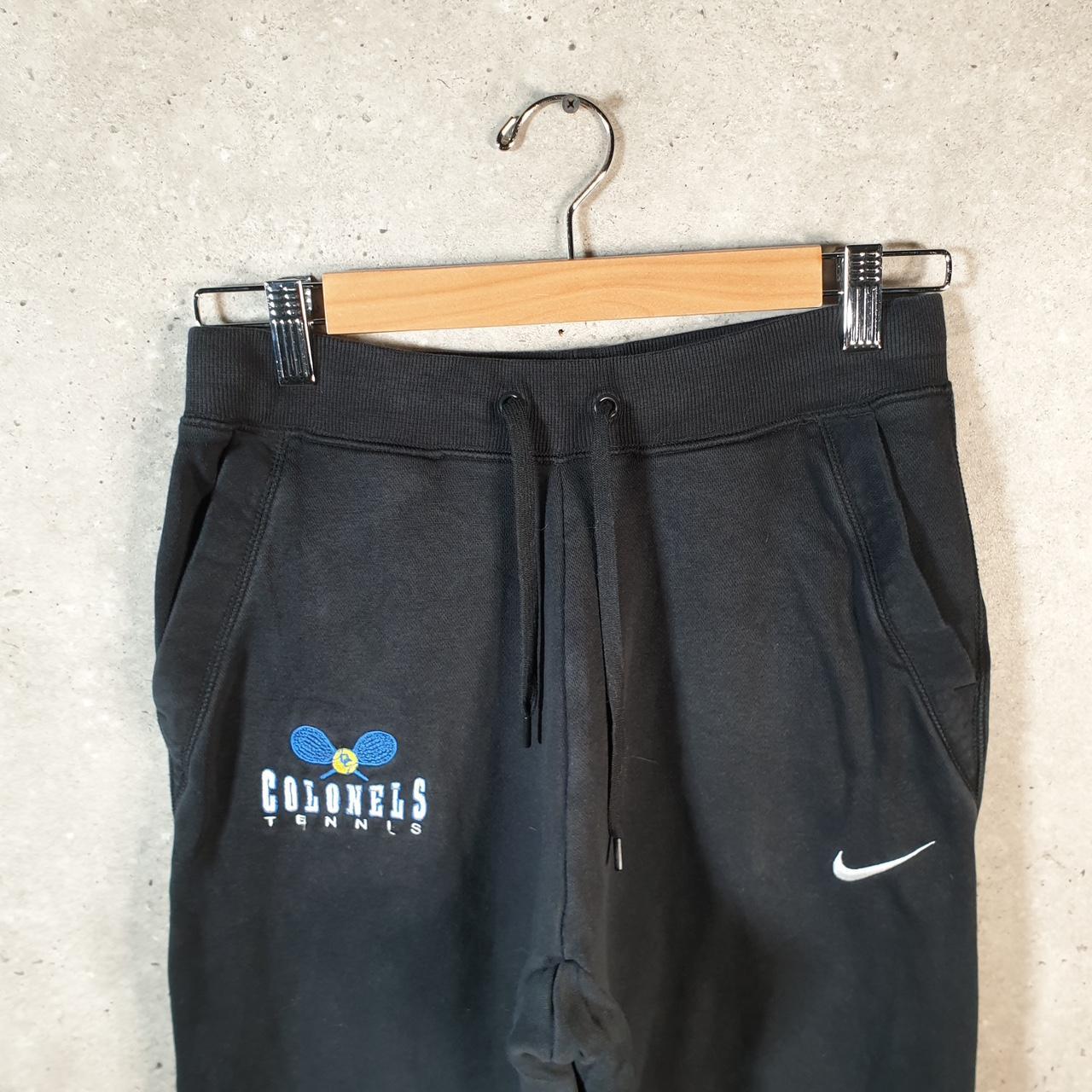 Vintage Nike Sweatpant Joggers Mens Small Black Swoosh Sports Tracksuit Big Fish Vintage