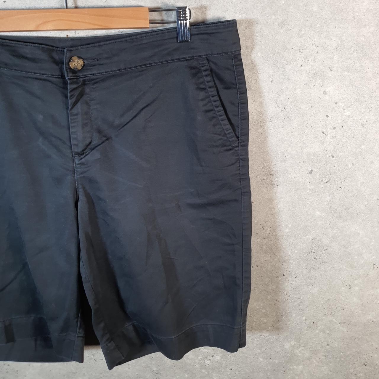 Vintage Dockers Chino Shorts Jorts Cargo Womens W38 Black Baggy Cotton