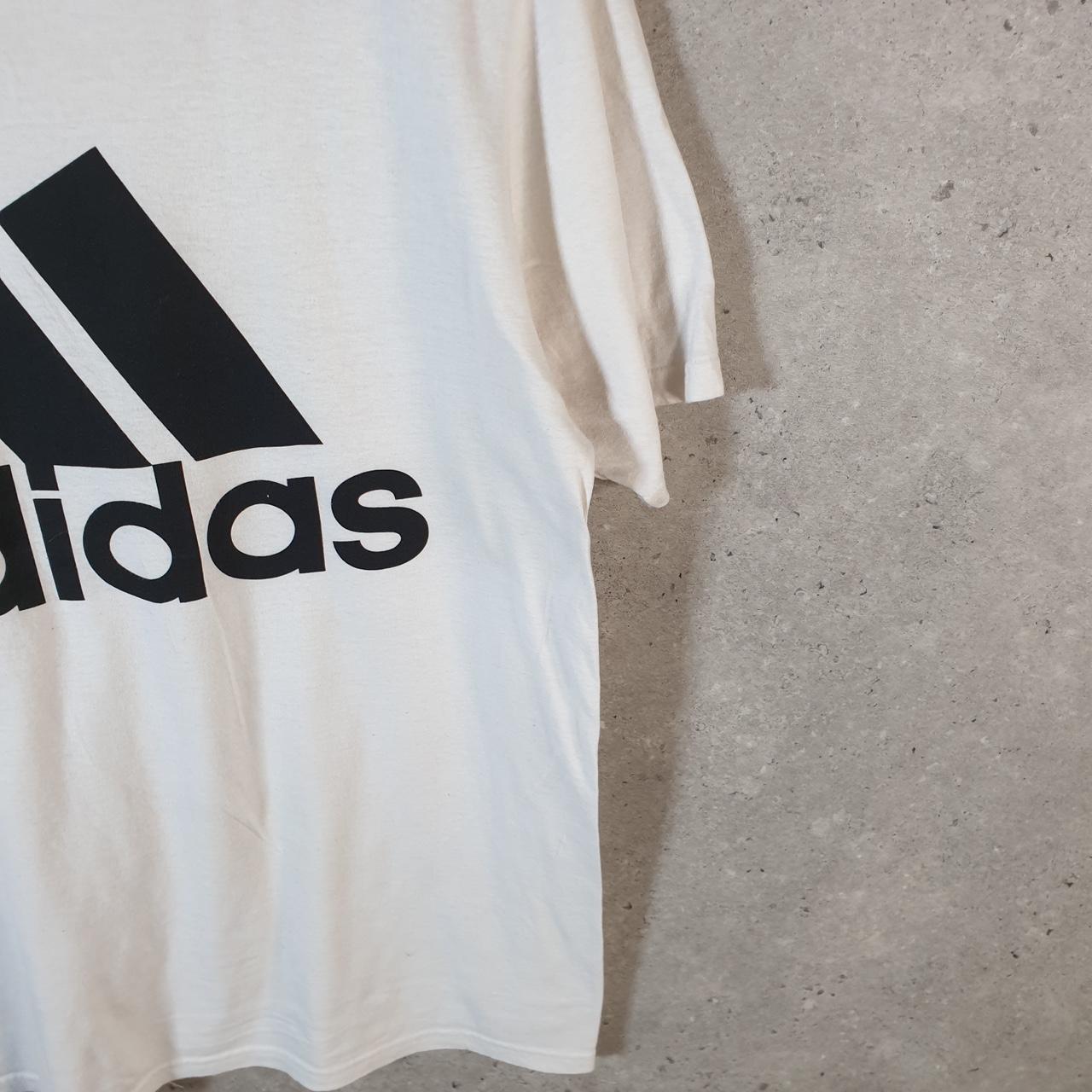 Vintage Adidas Go To Tee T Shirt Men’s Medium White Three Stripes Logo Athletic