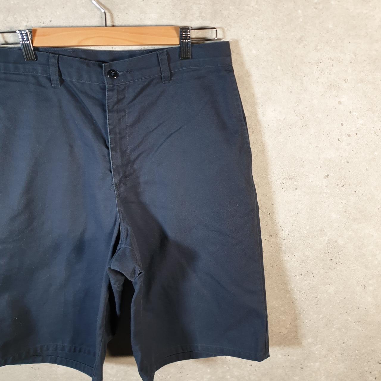 Vintage Dickies Baggy Chino Shorts Jorts Cargo Mens W30 Navy Blue Loose Fit