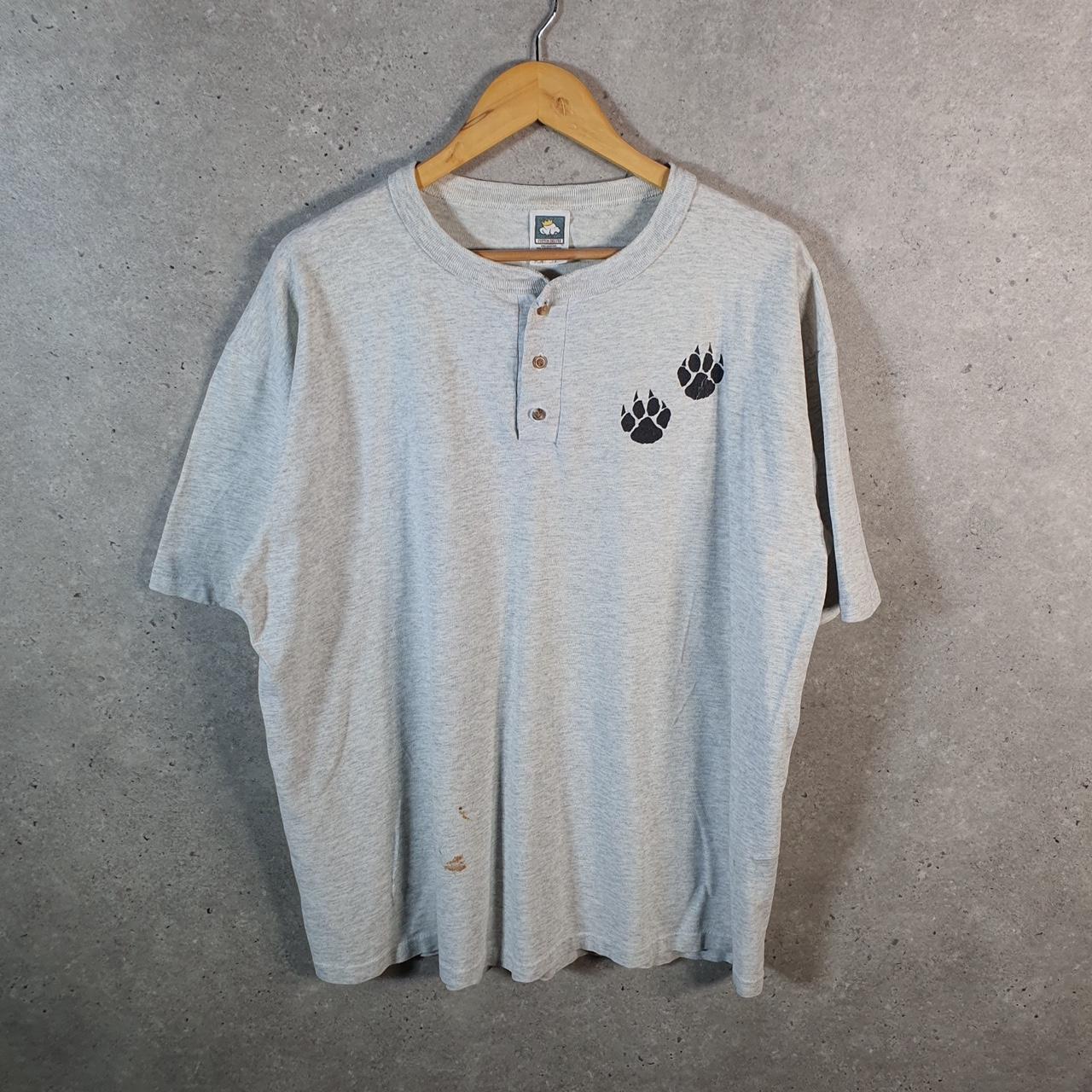 Vintage Cotton Deluxe Paws Music Graphic 90s USA Single Stitch T Shirt Men’s XL Grey