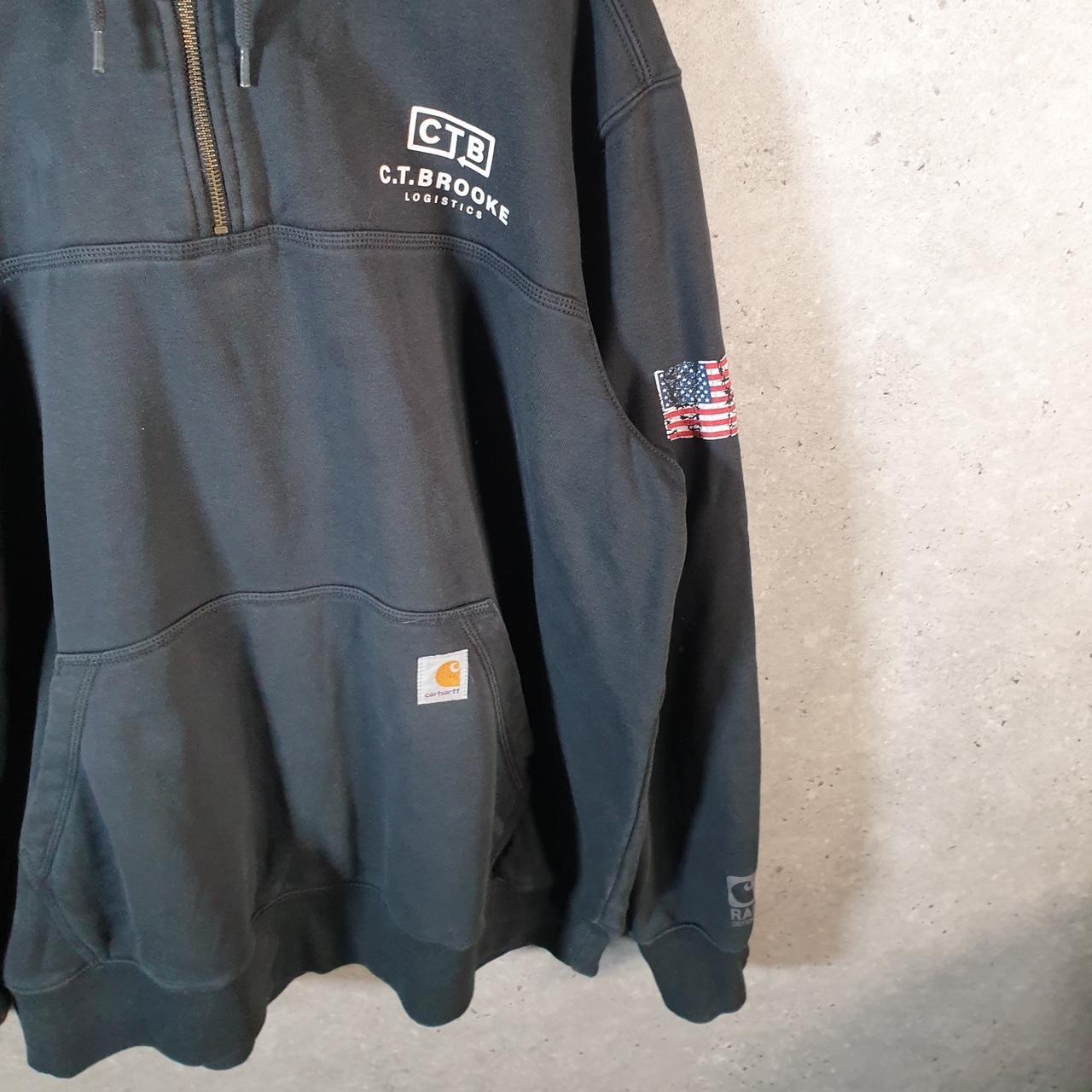 Vintage Carhartt Rain Defender Hoodie Men’s XL Black 1/4 Zip Pullover USA Original Fit