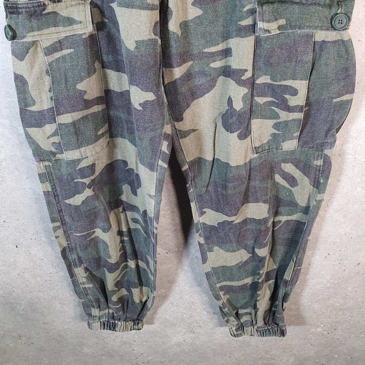 Vintage Fashion Nova Camouflage Army Cargo Trousers Mens Large Green RealTree Big Fish Vintage