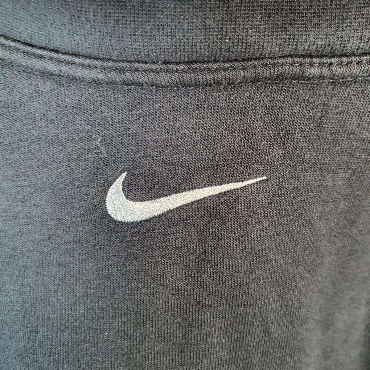 Vintage Nike Centre Swoosh Hoodie Womens XL Black Y2K Pullover Sweatshirt Logo Big Fish Vintage