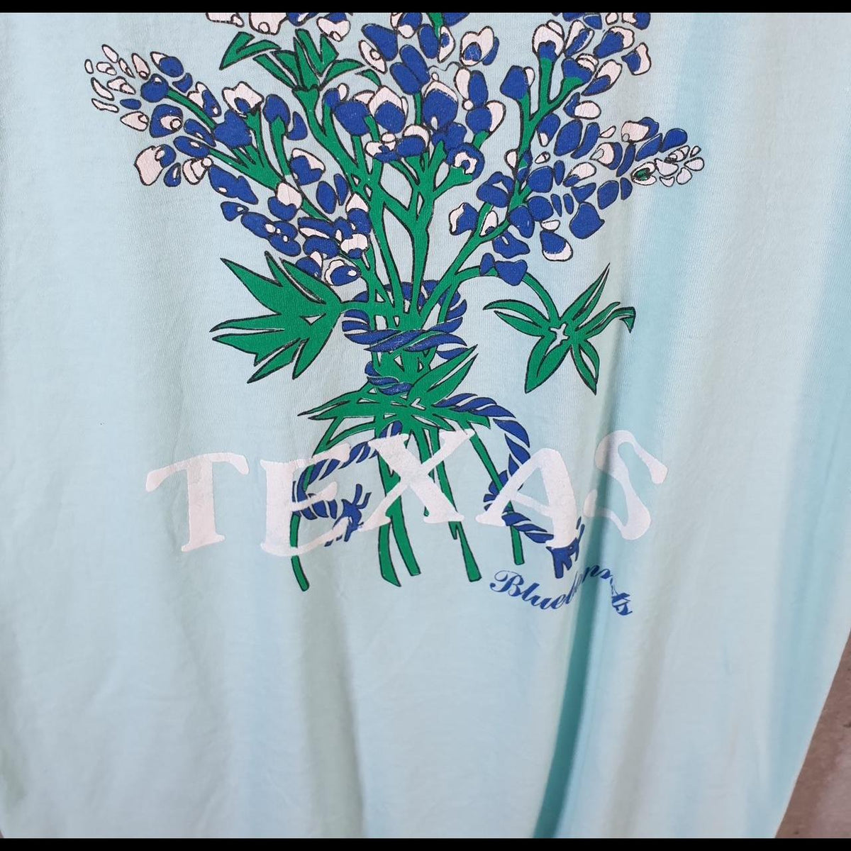 Vintage Delta Texas Bluebonnet 90s USA Single Stitch T Shirt Men’s Large Blue