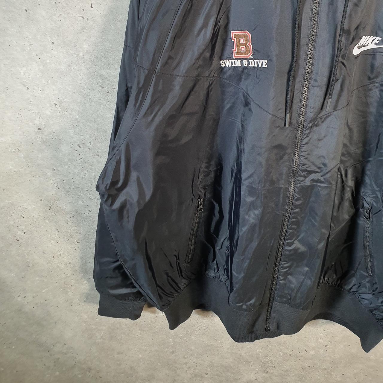 Vintage Nike Windbreaker Track Jacket Mens XL Blaxk USA Swoosh Full Zip