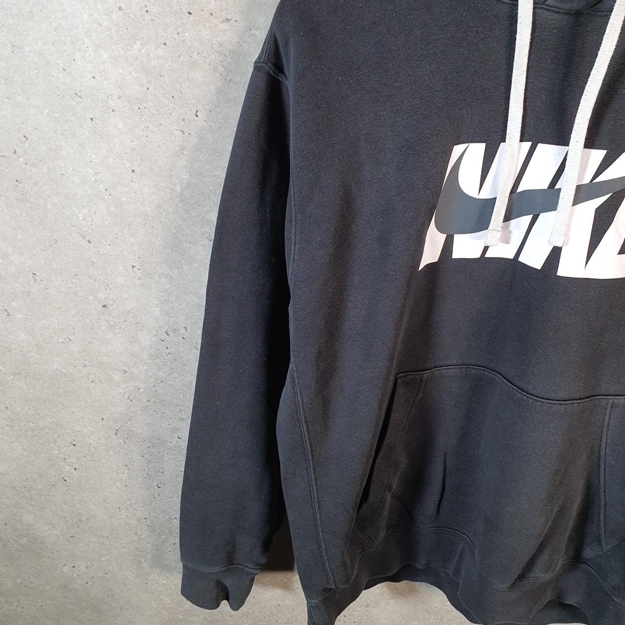 Vintage Nike Club Hoodie Men’s Large Black Swoosh Y2K Pullover