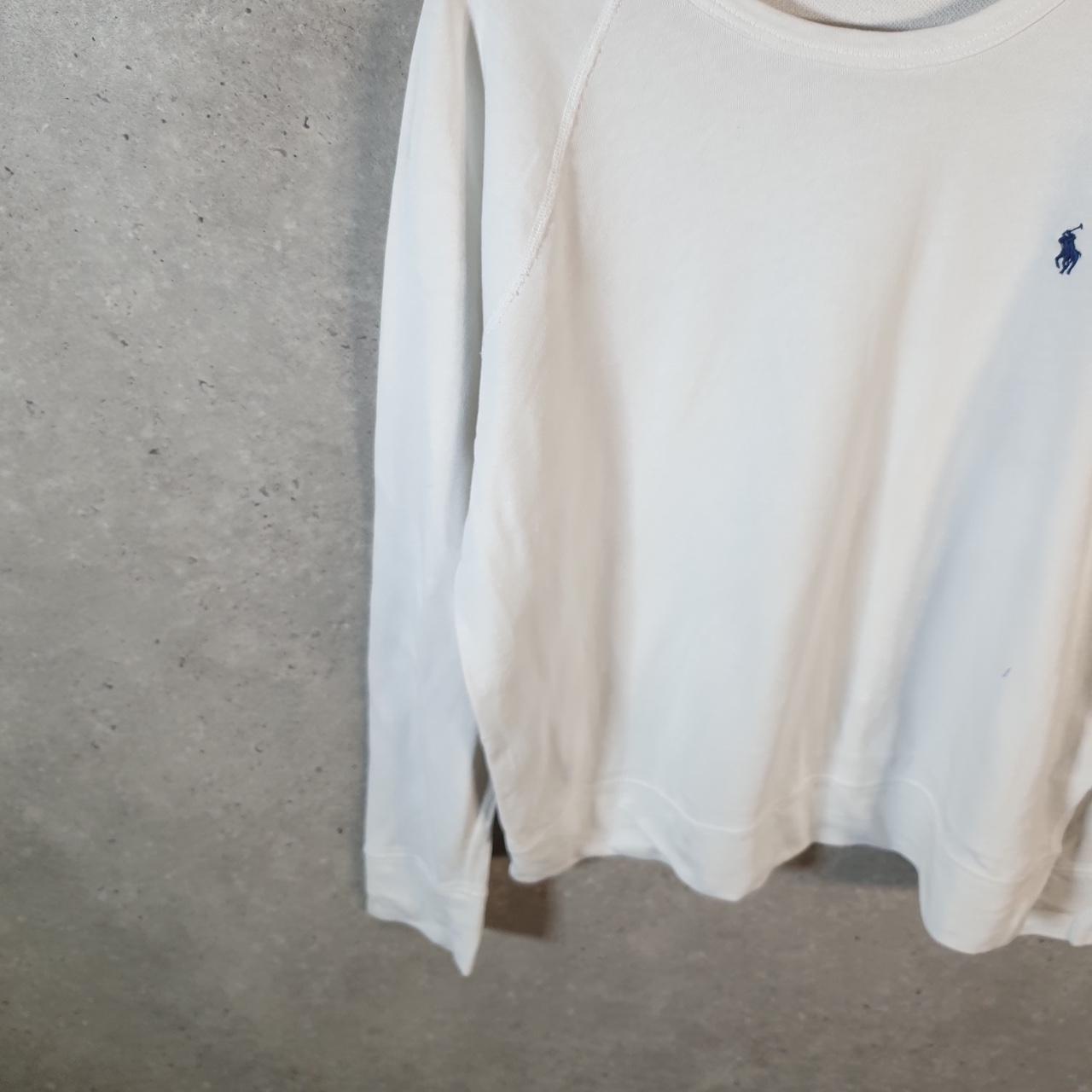 Vintage Ralph Lauren Polo Sweatshirt Men’s Large White Cotton Pullover Pony
