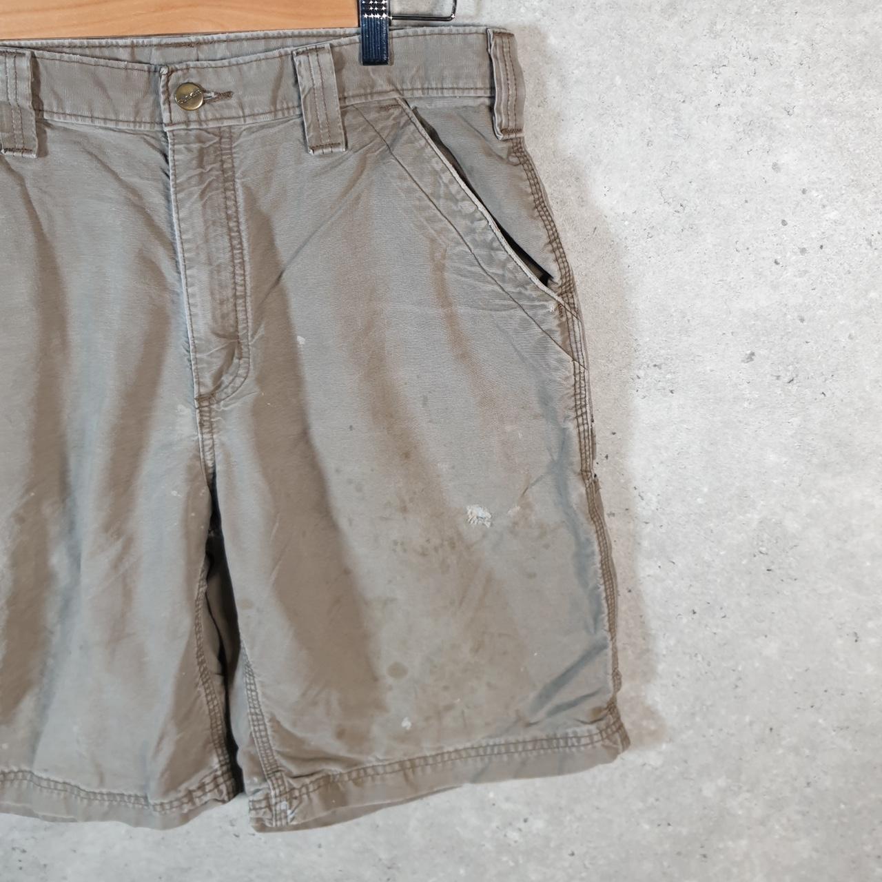 Vintage Carhartt Baggy Carpenter Shorts Jorts Cargo Men’s W34 Brown Relaxed Fit Workwear