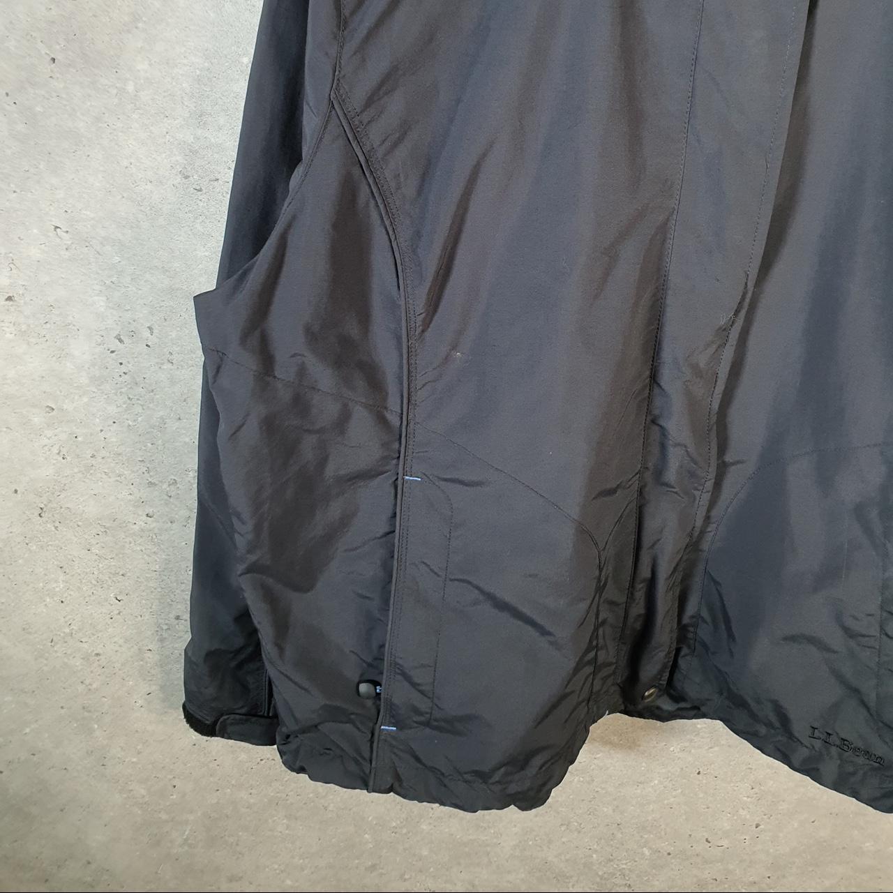 Vintage L.L. Bean Outdoors Nylon Jacket Mens XL Black Waterproof Hooded