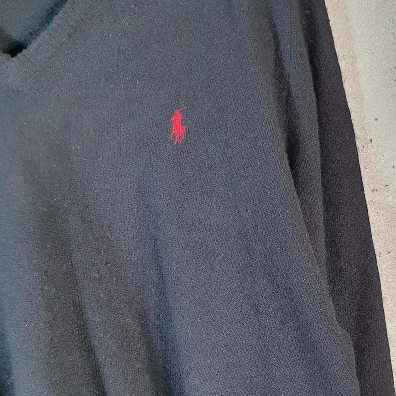 Vintage Ralph Lauren Polo Lambswool Sweatshirt Men’s XL Black Pullover Pony C8861