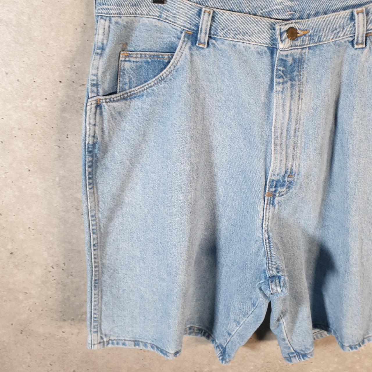 Vintage Wrangler Denim Shorts Jorts Cargo Men’s W40 Blue Baggy Cotton