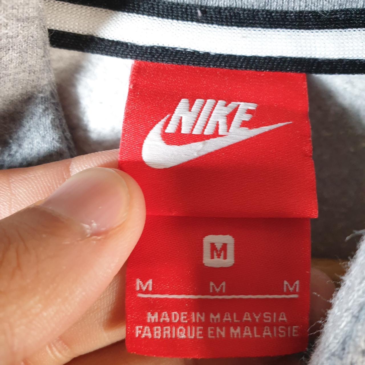 Vintage Nike Air Hoodie Men’s Medium Grey Spellout Swoosh Y2K Pullover