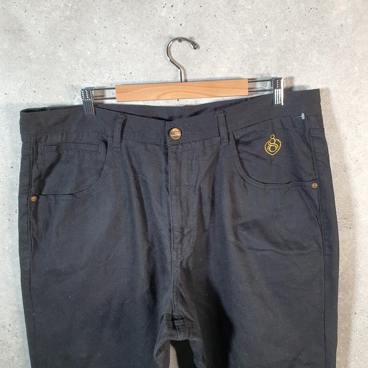 Vintage Eight 732 Baggy Y2K Hip Hop Jeans Mens W42 L34 Black Denim Wide Leg Big Fish Vintage