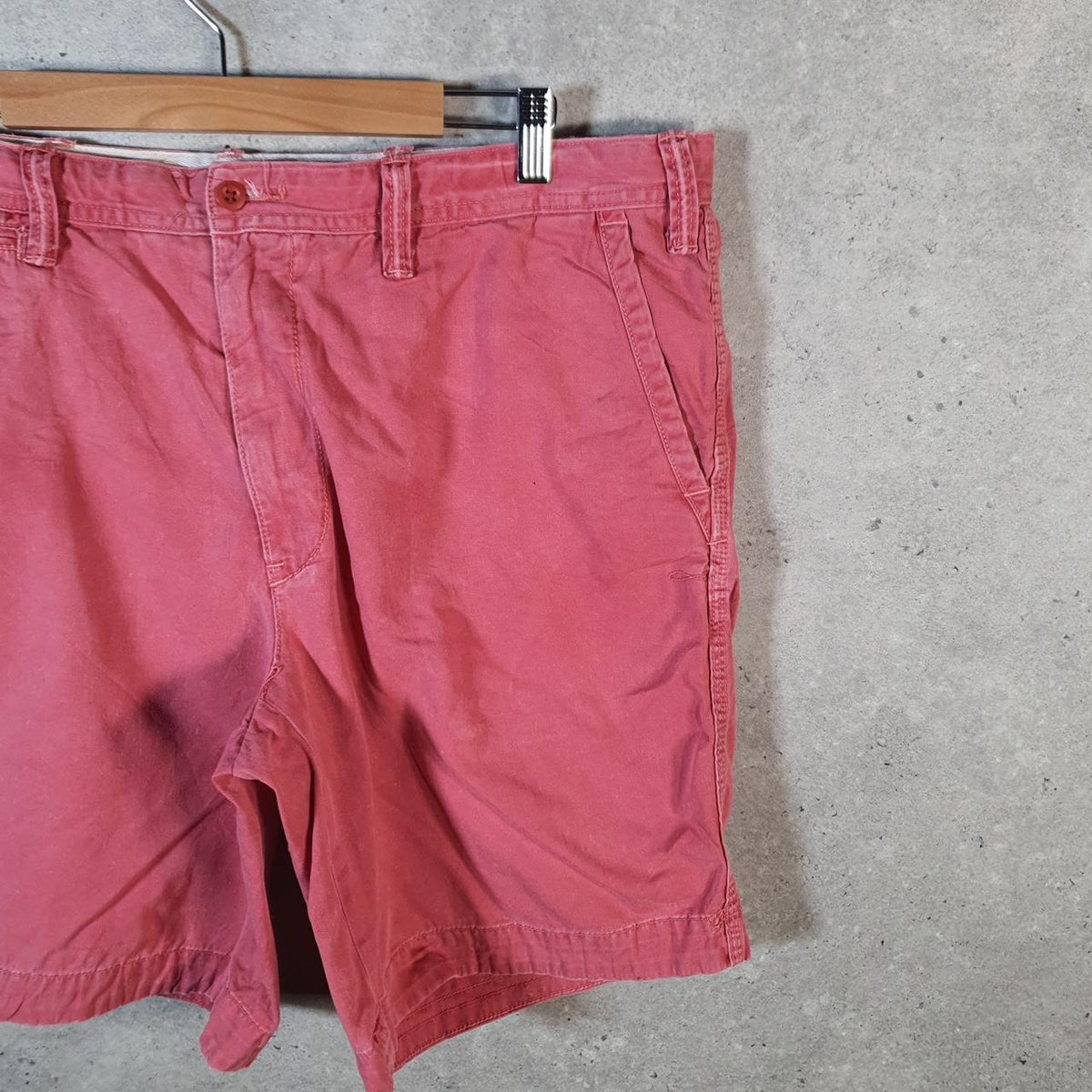 Vintage Ralph Lauren Polo Shorts Jorts Chino Cargo Men’s W40 Tall Pink Baggy Cotton