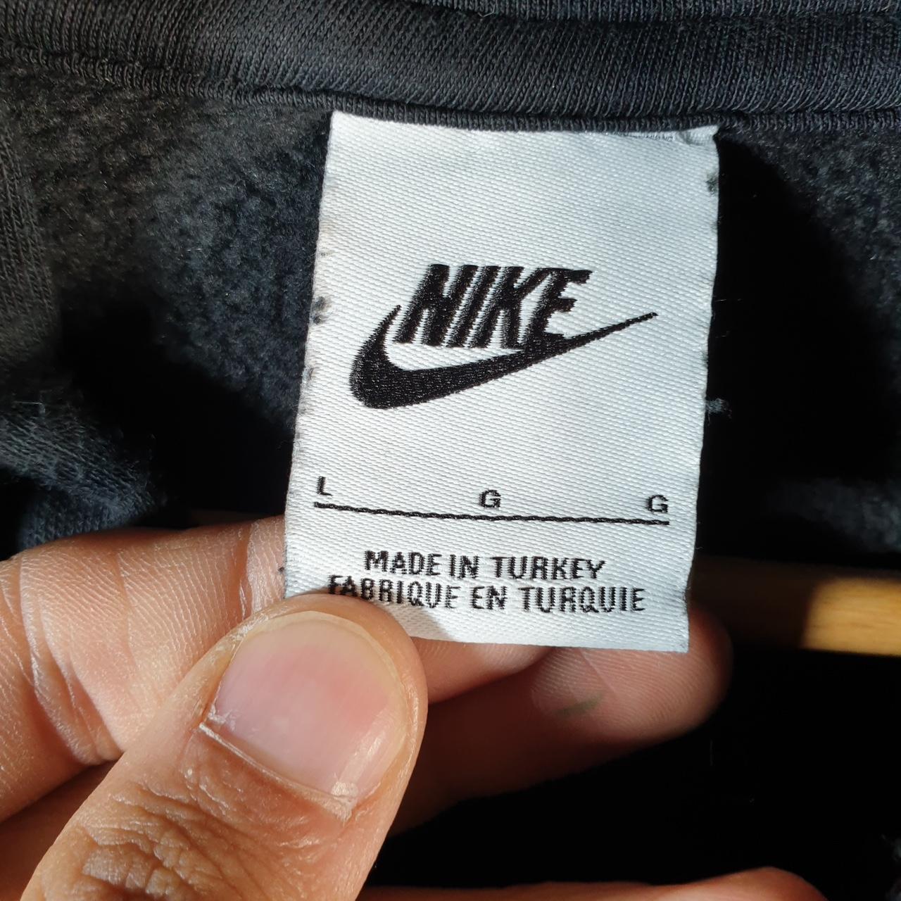 Vintage Nike Club Embroidered Hoodie Men’s Large Black Swoosh Y2K Pullover