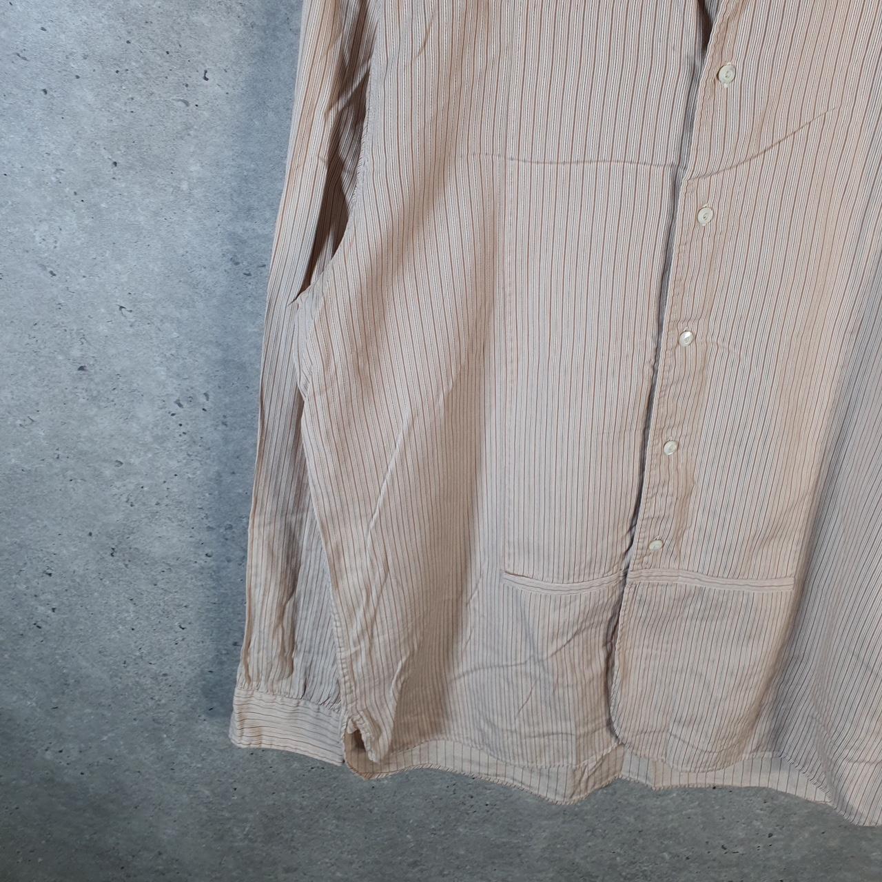 Vintage Ralph Lauren Button Down Shirt Men’s M Brown Striped Classic Fit Cotton