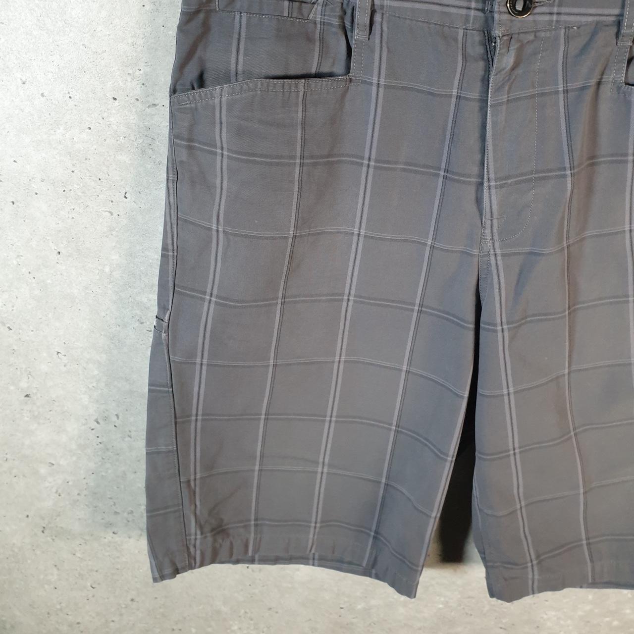 Vintage The North Face TNF Shorts Jorts Chino Cargo Men’s W34 Grey Checkered Cotton