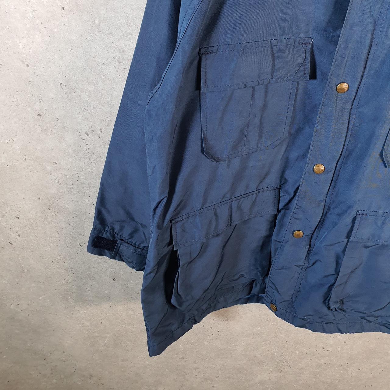 Vintage L.L. Bean Outdoors Nylon Jacket Mens Large Blue Full Zip Waterproof