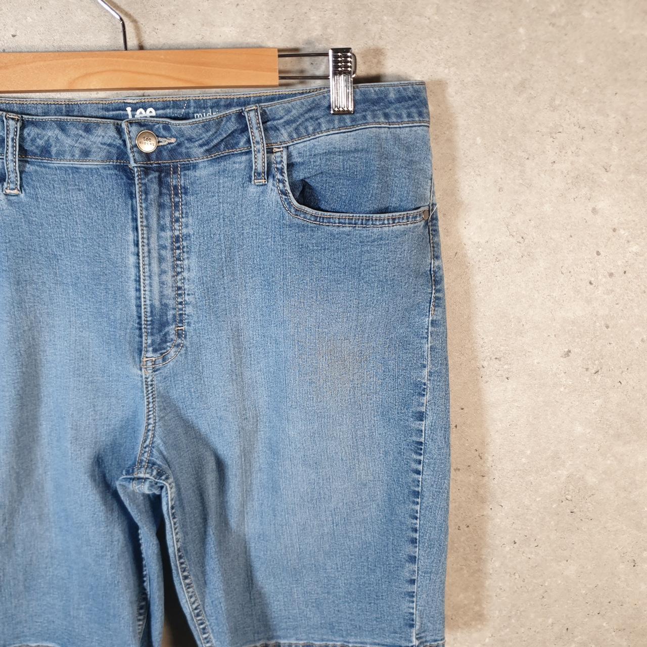 Vintage Lee Baggy Shorts Jorts Cargo Womens W36 Blue Denim Relaxed Cargo