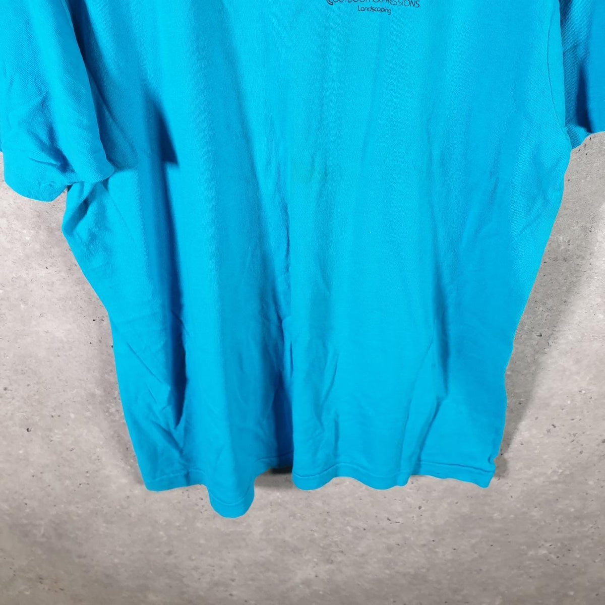 Vintage Best Fruit of the Loom Outdoor Landscaping USA Single Stitch T Shirt Men’s XL Blue Big Fish Vintage