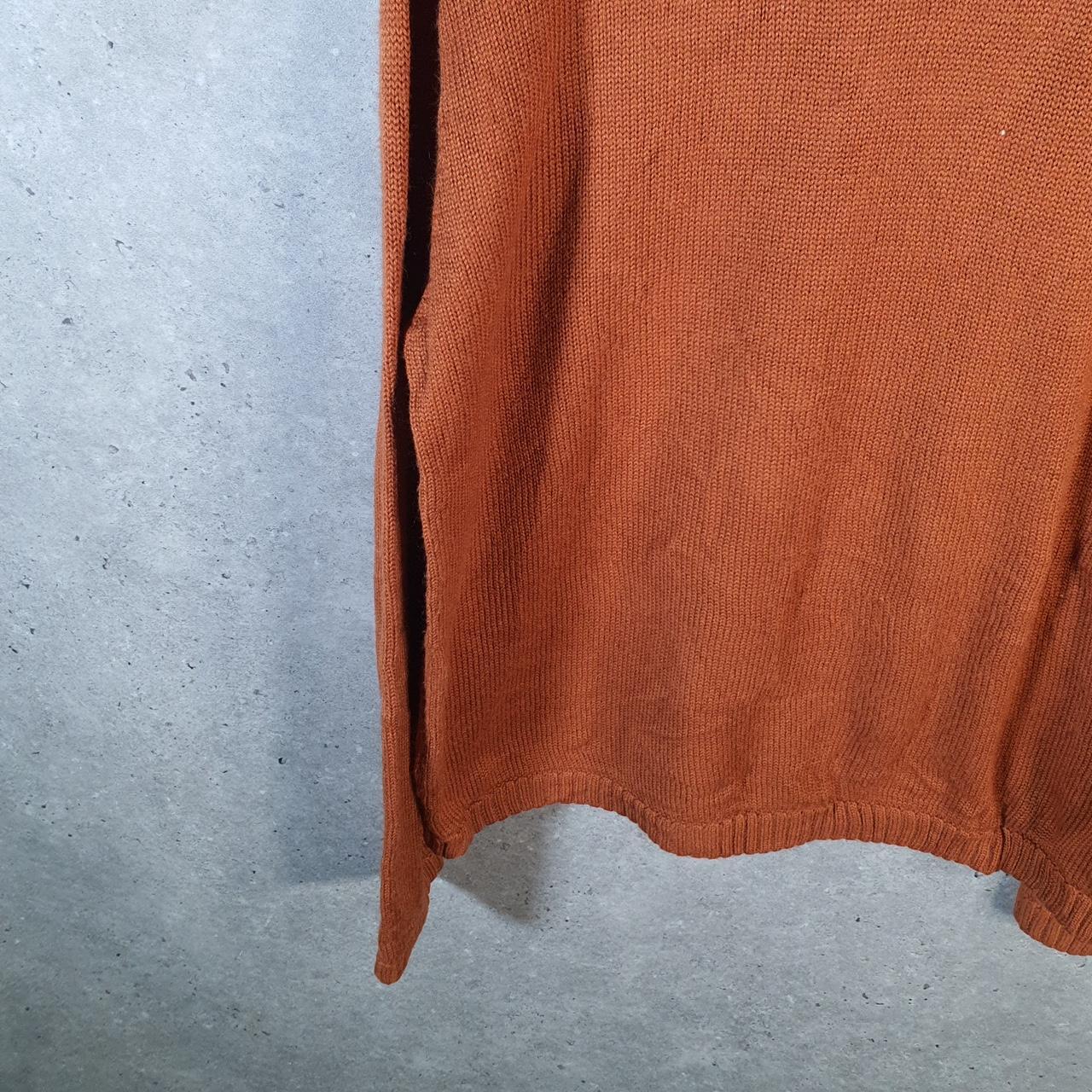 Vintage The North Face TNF Teddy Fleece Sweatshirt Mens Medium Orange Logo Winter
