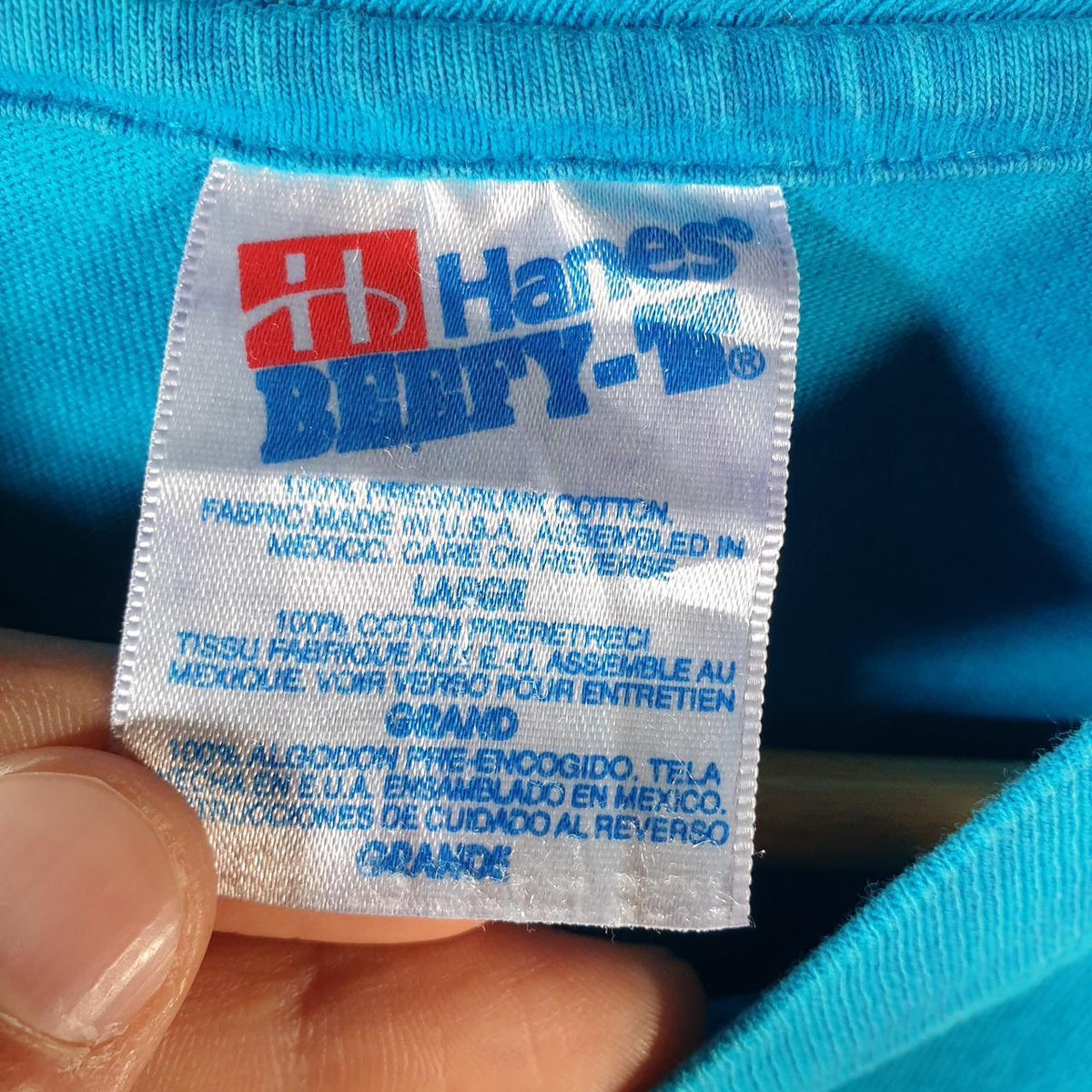 Vintage Hanes 1994 Golden Coast Beach USA Single Stitch T Shirt Men’s Large Blue C8825