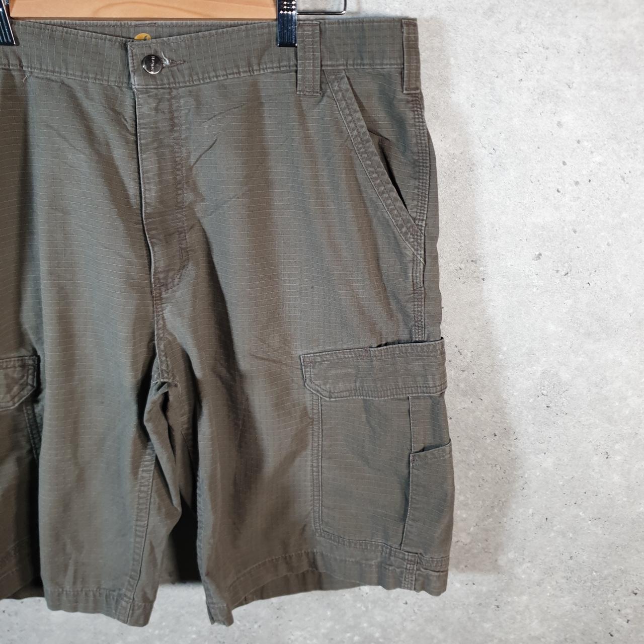 Vintage Carhartt Baggy Carpenter Shorts Jorts Cargo Men’s W40 Khaki Green Relaxed Fit Workwear