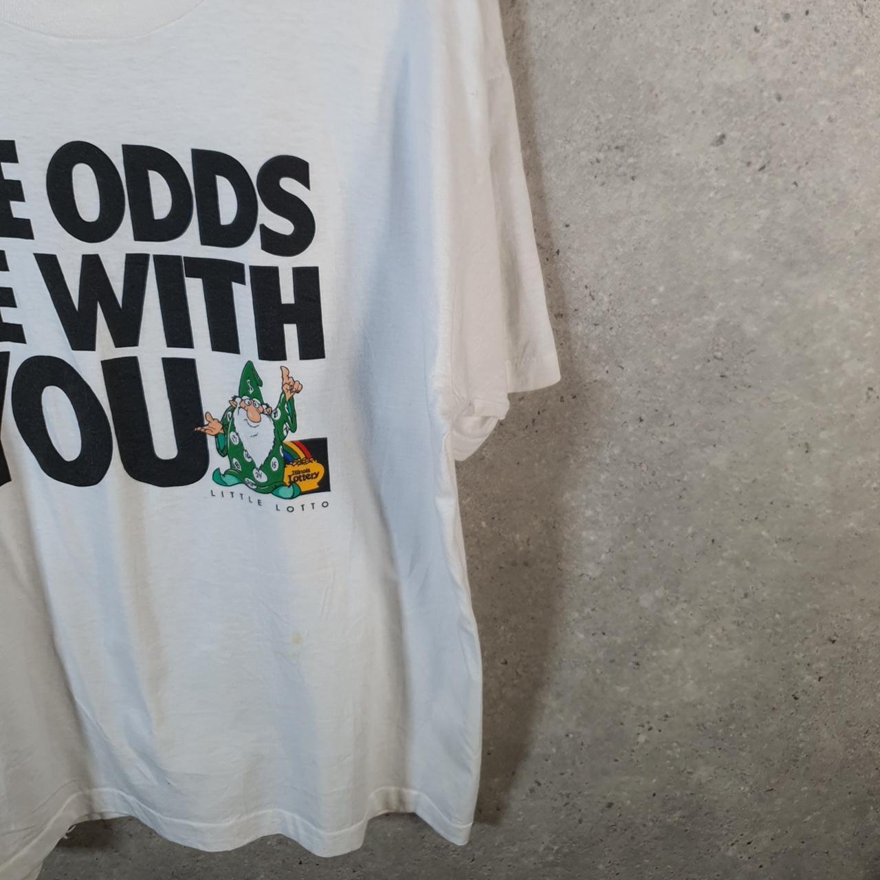 Vintage Screen Stars Odds Be With you Little Loto 90s USA Single Stitch T Shirt Men’s XL White