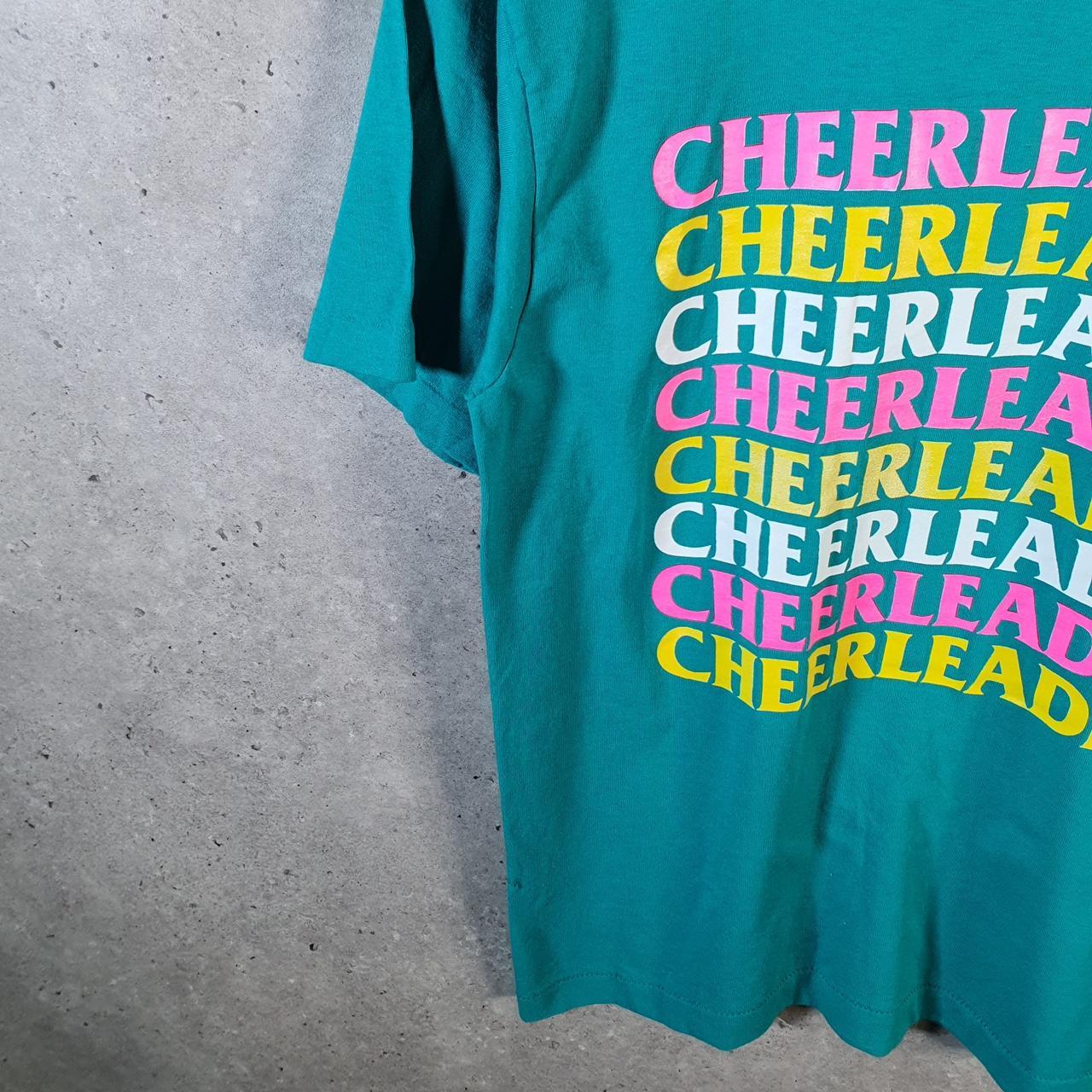 Vintage Fruit of the Loom Cheerleader 1996 USA Single Stitch T Shirt Men’s Medium Blue