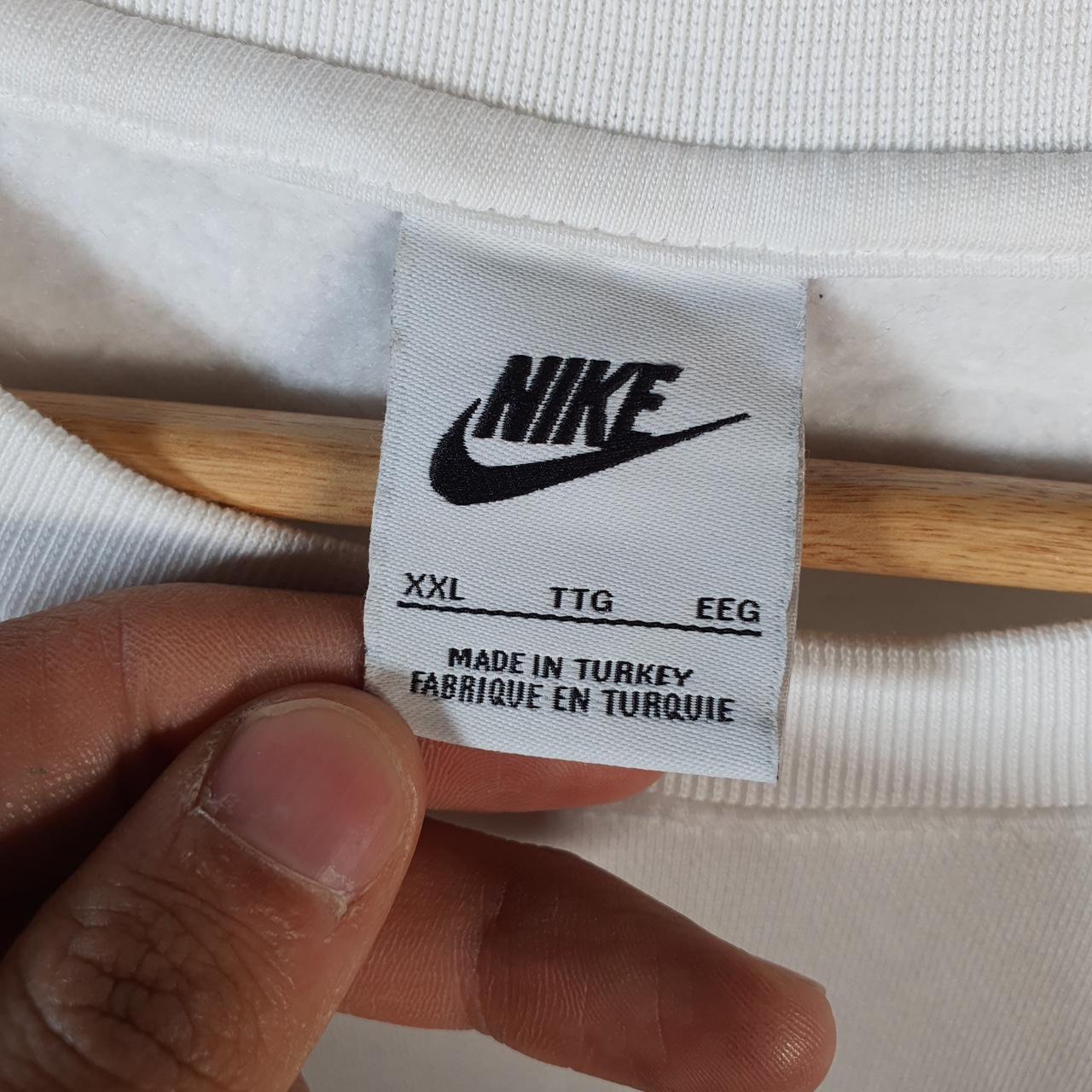 Vintage Nike Club Sweatshirt Men’s 2XL White Swoosh Y2K Pullover Logo