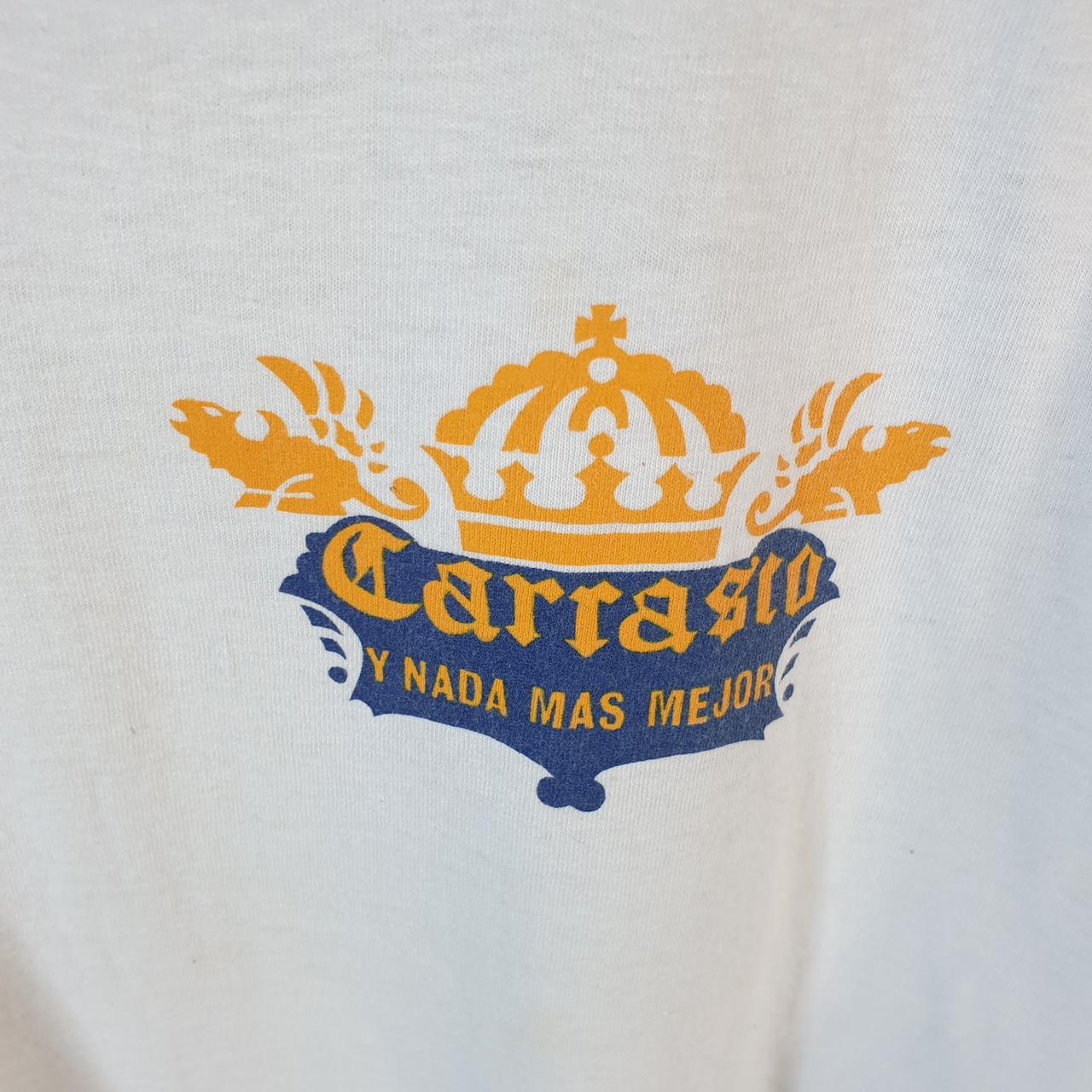 Vintage Fruit of the Loom Carrasco Corona 90s USA Single Stitch T Shirt Men’s Large White