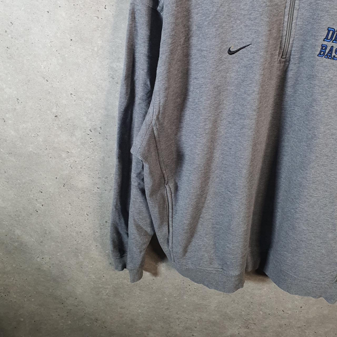 Vintage Nike Team Deep Run Basketball 1/4 Zip Sweatshirt Men’s Medium Grey Swoosh