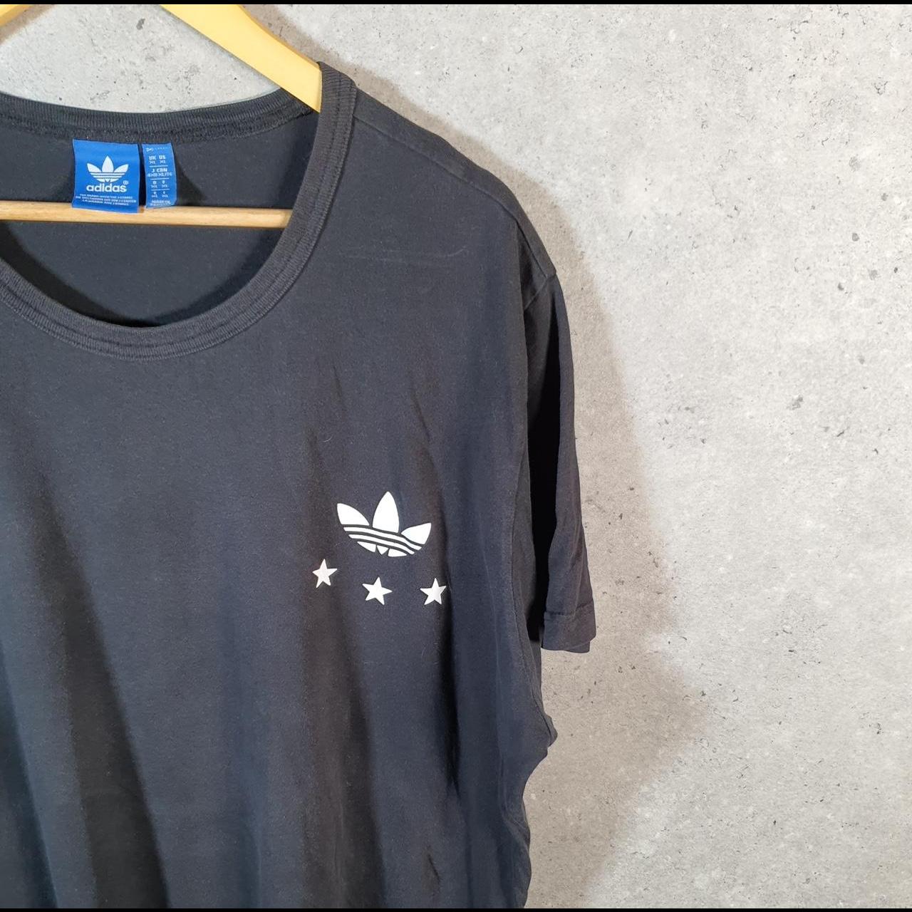 Vintage Adidas Trefoil Retro T Shirt Mens XL Black Three Stripes Logo Athletic